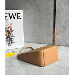 Loewe Mini Hammock Hobo Bag in Light Brown Calfskin LS929156