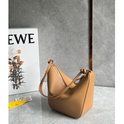 Loewe Mini Hammock Hobo Bag in Light Brown Calfskin LS929156