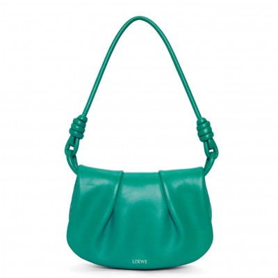 Loewe Paseo Satchel Bag in Green Nappa Leather LS929179