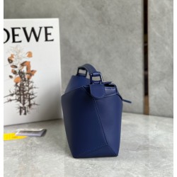 Loewe Puzzle Edge Small Bag In Deep Purple Satin Calfskin LS929182