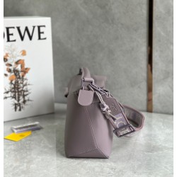 Loewe Puzzle Edge Small Bag In Pale Aubergine Satin Calfskin LS929184