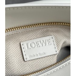 Loewe Puzzle Edge Small Bag In White Satin Calfskin LS929186