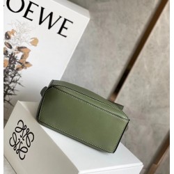 Loewe Puzzle Mini Bag In Avocado Green Calfskin LS929192