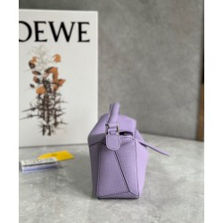 Loewe Puzzle Mini Bag In Lilas Grained Calfskin LS929199