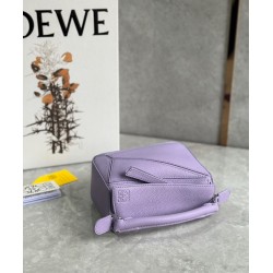 Loewe Puzzle Mini Bag In Lilas Grained Calfskin LS929199