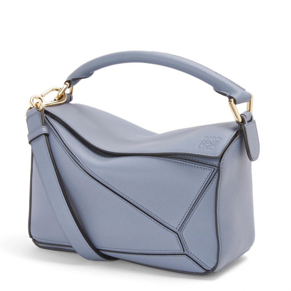 Loewe Puzzle Small Bag In Atlantic Blue Calfskin Leather LS929207