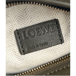 Loewe Puzzle Small Bag In Dark Green Classic Calfskin LS929212