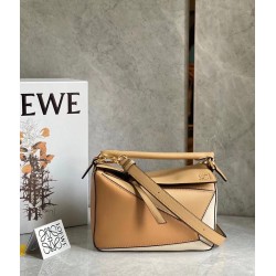 Loewe Puzzle Small Bag In Dune/Warm Desert Calfskin LS929213