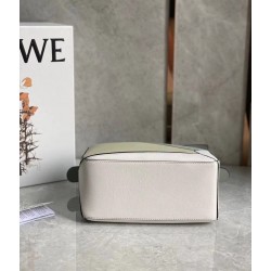 Loewe Puzzle Small Bag In Grey/Cream/White Calfskin LS929215