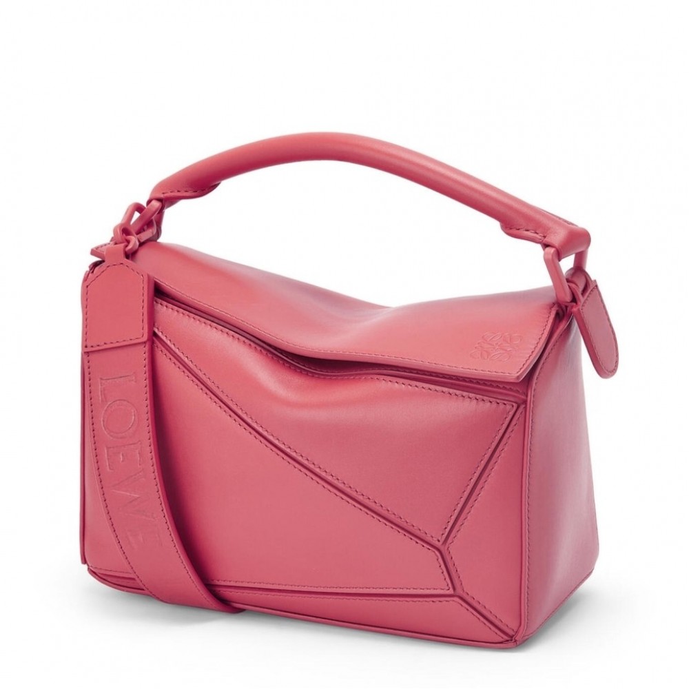 Loewe Puzzle Small Bag In Plumrose Satin Calfskin LS929221