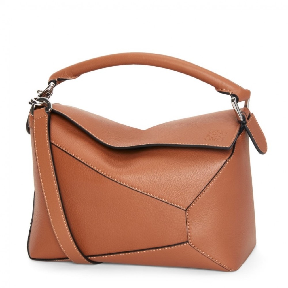 Loewe Puzzle Small Bag In Tan Classic Calfskin LS929224