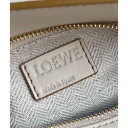 Loewe Puzzle Small Bag in Multicolor Angora and Beige Calfskin LS929216