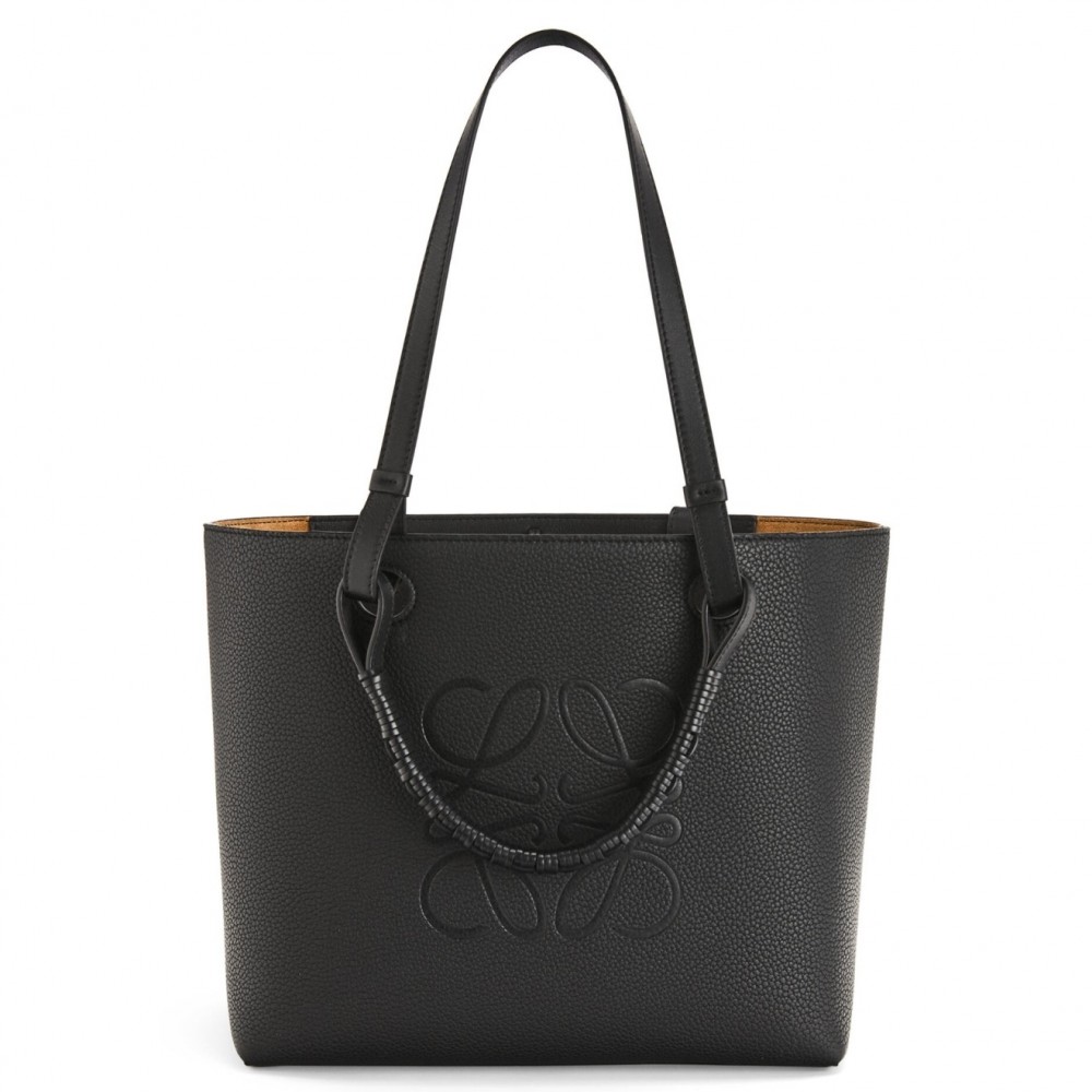 Loewe Small Anagram Tote In Black Grained Calfskin LS929231