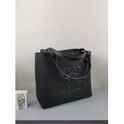 Loewe Small Anagram Tote In Black Grained Calfskin LS929231