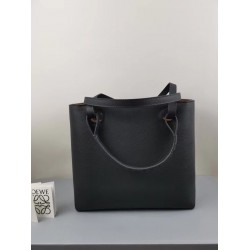 Loewe Small Anagram Tote In Black Grained Calfskin LS929231