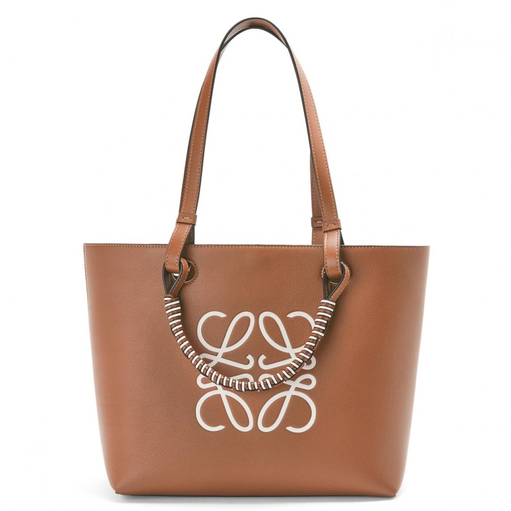 Loewe Small Anagram Tote In Brown Calfskin LS929232