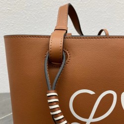 Loewe Small Anagram Tote In Brown Calfskin LS929232