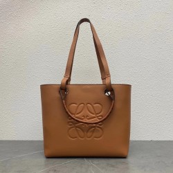 Loewe Small Anagram Tote In Brown Classic Calfskin LS929237