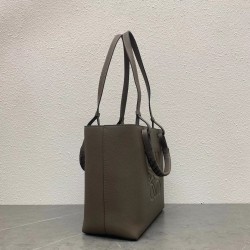 Loewe Small Anagram Tote In Taupe Grained Calfskin LS929233