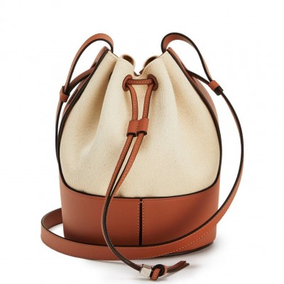 Loewe Small Balloon Bucket Bag In Canvas LS929240