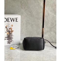 Loewe Small Cubi Hobo Bag in Black Anagram Jacquard LS929249