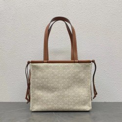 Loewe Small Cushion Tote In Beige Anagram Jacquard LS929252