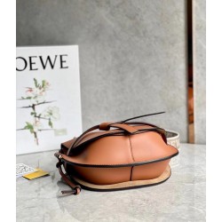 Loewe Small Gate Bag In Tan Calfskin and Jacquard LS929258