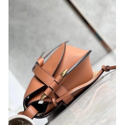 Loewe Small Gate Bag In Tan Calfskin and Jacquard LS929258