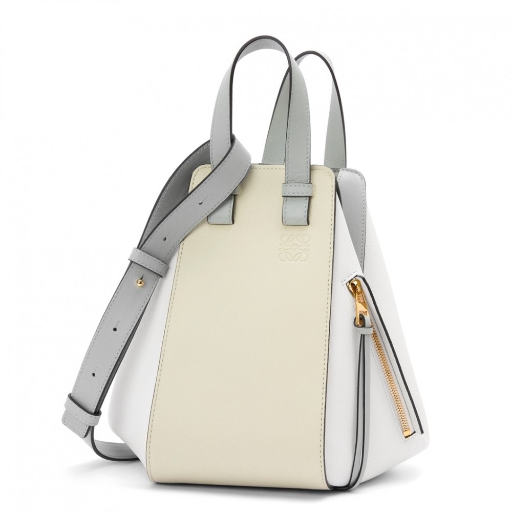 Loewe Small Hammock Multicolour Bag In Grey Calfskin LS929259