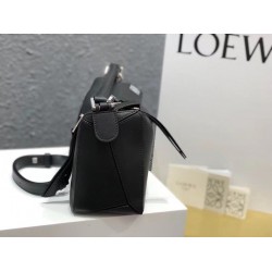 Loewe Small Puzzle Bag In Black Calfskin Leather LS929262