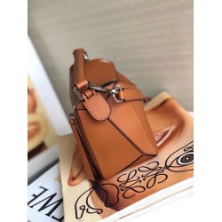 Loewe Small Puzzle Bag In Brown Calfskin Leather LS929266