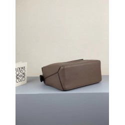 Loewe Small Puzzle Bag In Dark Taupe Grained Calfskin LS929269