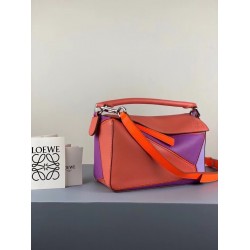 Loewe Small Puzzle Bag In Grapefruit/Mauve/Lilas Calfskin LS929270