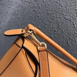 Loewe Small Puzzle Bag In Tan Grained Calfskin LS929273