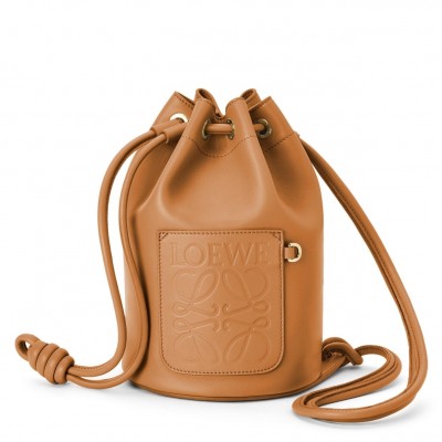 Loewe Small Sailor Bucket Bag In Brown Nappa Leather LS929275