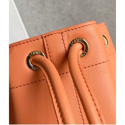 Loewe Small Sailor Bucket Bag In Orange Nappa Leather LS929276