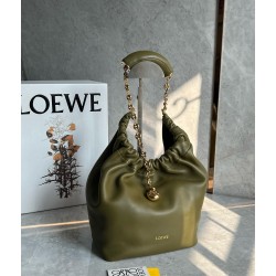 Loewe Small Squeeze Bag in Olive Nappa Lambskin LS929283