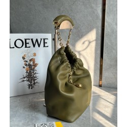 Loewe Small Squeeze Bag in Olive Nappa Lambskin LS929283