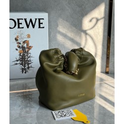 Loewe Small Squeeze Bag in Olive Nappa Lambskin LS929283