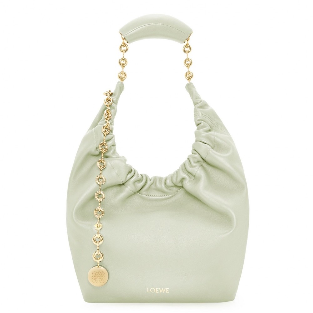 Loewe Small Squeeze Bag in Spring Jade Nappa Lambskin LS929284