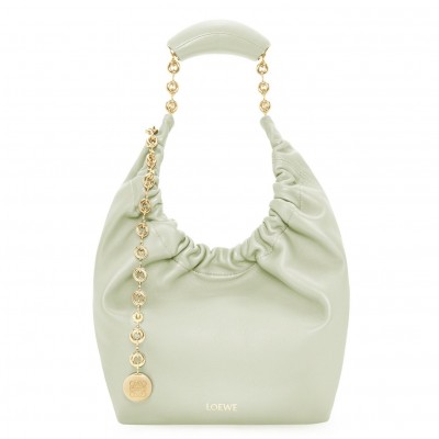 Loewe Small Squeeze Bag in Spring Jade Nappa Lambskin LS929284