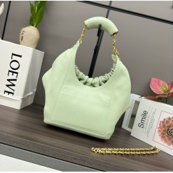 Loewe Small Squeeze Bag in Spring Jade Nappa Lambskin LS929284