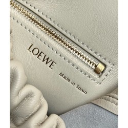 Loewe Small Squeeze Bag in White Nappa Lambskin LS929286