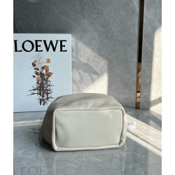 Loewe Small Squeeze Bag in White Nappa Lambskin LS929286