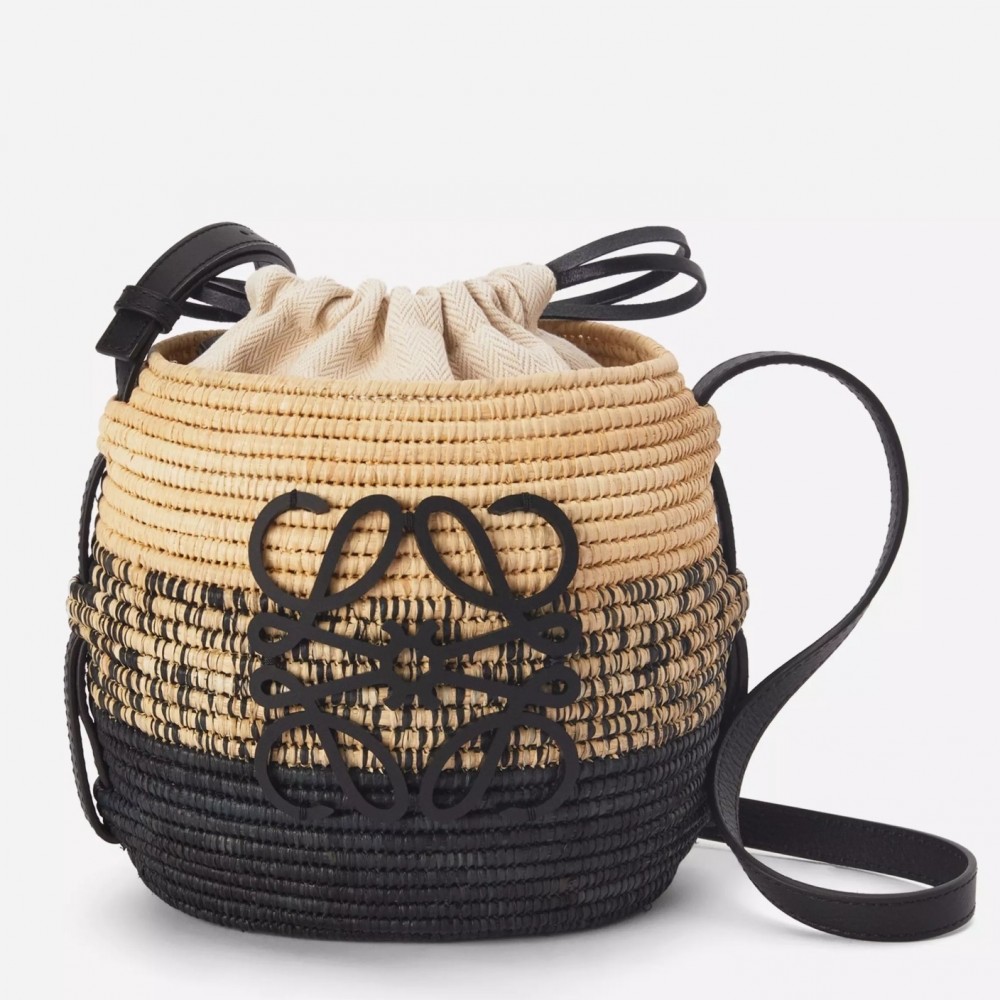 Loewe x Paula's Ibiza Raffia Beehive Degrade Basket Bag LS929288